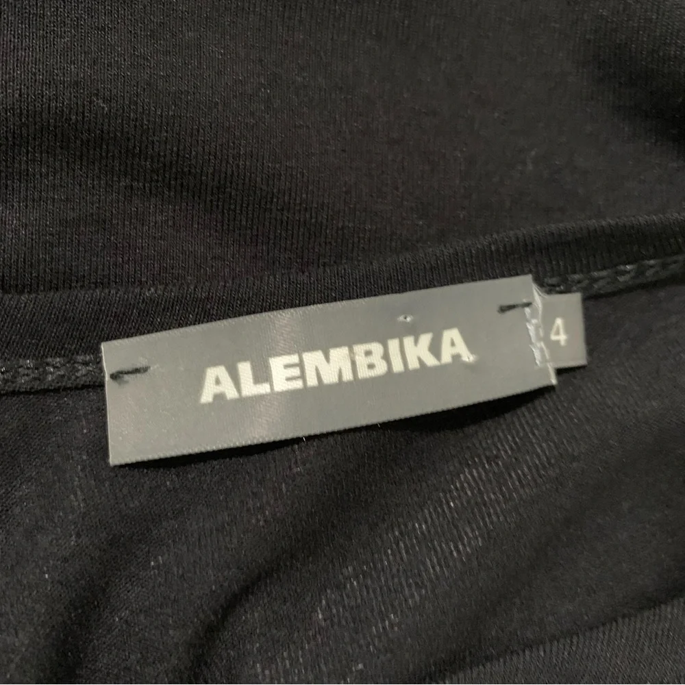 Alembika Top Womens 4 Lagenlook Asymmetrical Seam Oversized Drape Black US XL - Picture 15 of 16